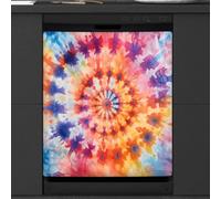 Mexpekil Colorato Tie-dye Lavastoviglie Magnete Copertura 53x66 Pollici Decorativo Lavastoviglie Adesivo per Porta D'ingresso Impermeabile Pannello Elettrodomestico Cucina Pannello Adesivo Magnetico
