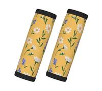 Mexpekil Confezione da 2 custodie per bagagli con piccole margherite gialle in neoprene identificatori per bagagli universali, accessori per valigie da viaggio, antiscivolo, per valigie, borse