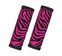 Mexpekil Confezione da 2 custodie per bagagli in neoprene con stampa zebrata rosa shocking universale accessori per valigie da viaggio antiscivolo per valigie borse maniglie delle porte