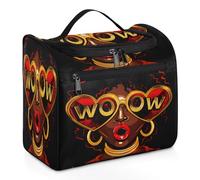 Mexpekil Cool African American Women Hanging Toiletry Bag per le donne uomini grande impermeabile trucco cosmetico Wash Bag per viaggio, Multicolore, 10.2 x 6.5 x 9.2 inches, Beauty case
