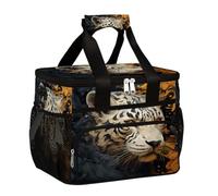 Mexpekil Cool White Lion - Borsa termica per il pranzo, riutilizzabile, per donne, uomini, adulti, grande, riutilizzabile, per lavoro, picnic, attività all'aperto