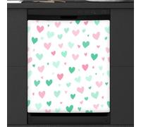 Mexpekil Coperchio magnetico per lavastoviglie a forma di cuore, colore | 58,4 x 66 cm riutilizzabile Lavastoviglie Coperture Decorative Lavastoviglie Pannello Frontale Magnetico Adesivo per