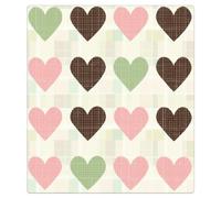 Mexpekil Copertura magnetica per lavastoviglie, 53,3 x 66 cm, griglia colorata a forma di cuore, impermeabile, decorativa, magnetica, per elettrodomestici da cucina