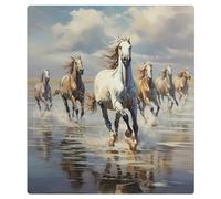 Mexpekil Copertura magnetica per lavastoviglie, 53,3 x 66 cm, pittura artistica con cavallo che corre, impermeabile, decorativo, adesivo per lavastoviglie per elettrodomestici da cucina