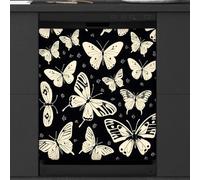 Mexpekil Copertura magnetica per lavastoviglie a forma di farfalla, 53,3 x 66 cm, decorativa, impermeabile, magnetica, per elettrodomestici da cucina