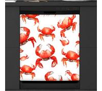 Mexpekil Copertura magnetica per lavastoviglie a forma di granchio, 53,3 x 66 cm, impermeabile, decorativa, magnetica, per elettrodomestici da cucina