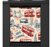 Mexpekil Copertura magnetica per lavastoviglie, Big Ben UK cabina telefonica rossa, copertura magnetica per lavastoviglie, 66 x 53 cm, copertura magnetica per cucina e lavastoviglie Art