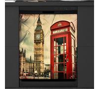 Mexpekil Copertura magnetica per lavastoviglie, Big Ben UK Rose, copertura magnetica per lavastoviglie, decorazione artistica da cucina