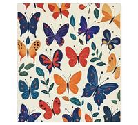 Mexpekil Copertura magnetica per lavastoviglie con farfalle colorate e foglie, 53,3 x 66 cm, impermeabile, decorativa, magnetica, per elettrodomestici da cucina