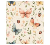 Mexpekil Copertura magnetica per lavastoviglie con fiori di campo e farfalle, 53,3 x 66 cm, impermeabile, decorativo, magnetico, adesivo per lavastoviglie, per elettrodomestici da cucina