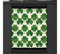 Mexpekil Copertura magnetica per lavastoviglie con foglia di trifoglio verde St Patricks 53,3 x 66 cm, adesivo decorativo impermeabile per lavastoviglie per elettrodomestici da cucina