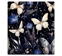 Mexpekil Copertura magnetica per lavastoviglie con foglie e farfalle fantasia, 53,3 x 66 cm, impermeabile, decorativo, magnetico, per elettrodomestici da cucina