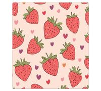 Mexpekil Copertura magnetica per lavastoviglie con fragole e cuore, 53,3 x 66 cm, impermeabile, decorativa, magnetica, per lavastoviglie, per elettrodomestici da cucina