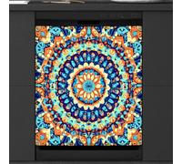 Mexpekil Copertura magnetica per lavastoviglie con mandala, 53,3 x 66 cm, decorativa, impermeabile, per elettrodomestici da cucina