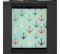 Mexpekil Copertura magnetica per lavastoviglie con punto di ancoraggio | 58,4 x 66 cm riutilizzabile Lavastoviglie Coperture Decorative Lavastoviglie Pannello Frontale Magnetico Adesivo per