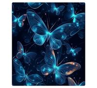 Mexpekil Copertura magnetica per lavastoviglie, decorativa, con farfalle blu incandescenti, impermeabile, per lavastoviglie, pannello adesivo per frigorifero, decorazione per la casa e la cucina, 53,3