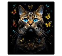 Mexpekil Copertura magnetica per lavastoviglie, decorativa, con ritratto di gatti, farfalle, impermeabile, per lavastoviglie, pannello per frigorifero, decorazione per la casa, cucina, 53,3 x 66 cm