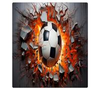 Mexpekil Copertura magnetica per lavastoviglie, decorazione da parete rotta a forma di pallone da calcio, impermeabile, decalcomania per pannello della lavastoviglie, magneti per frigorifero