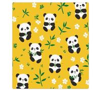 Mexpekil Copertura magnetica per lavastoviglie per porta anteriore, pannello decorativo riutilizzabile per lavastoviglie, frigorifero, 53 x 66 cm, simpatico panda con foglie di bambù