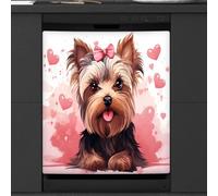 Mexpekil Copertura magnetica per lavastoviglie, simpatico cane West Highlander con papillon, copertura magnetica per lavastoviglie, decorazione artistica per cucina