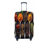 Mexpekil Copertura per bagagli con cucchiai di spezie e erbe aromatiche, adatta per valigie da 45,7-53,3 cm, custodia per trolley da viaggio, antigraffio, antipolvere, elastica, protezione per bagagli