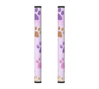 Mexpekil Copertura per maniglia del frigorifero con zampa rosa e viola, 2 pezzi