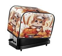 Mexpekil Copertura per tostapane a 2 fette di zucca autunnale, copertura impermeabile per piccoli elettrodomestici da cucina, copertura antipolvere per tostapane e forno, regalo da donna