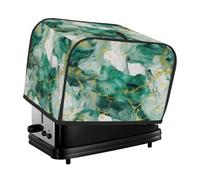 Mexpekil Copertura per tostapane astratta in marmo verde acqua per tostapane a 2 fette, piccola copertura per macchina del pane da cucina, accessori antipolvere