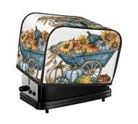 Mexpekil Copertura per tostapane con 2 fette di zucca e girasole, impermeabile, per cucina, piccolo elettrodomestico, antipolvere, protezione per forno e tostapane, regalo da donna