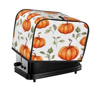 Mexpekil Copertura per tostapane con motivo a foglie di zucca, copertura per tostapane, impermeabile, per cucina, piccoli elettrodomestici, antipolvere, protezione per forno e tostapane, regalo da