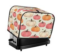 Mexpekil Copertura per tostapane con motivo a zucca rosa pastello 2 fette copertura impermeabile per piccoli elettrodomestici da cucina copertura antipolvere protezione per forno tostapane, regalo da
