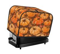 Mexpekil Copertura per tostapane con motivo di zucca autunnale e acero, copertura impermeabile per la macchina del pane a 2 fette, per cucina, piccolo elettrodomestico, antipolvere, protezione per