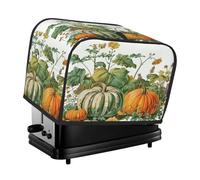 Mexpekil Copertura per tostapane con motivo floreale con zucca ad acquerello, copertura impermeabile per tostapane, per cucina, piccolo elettrodomestico, protezione antipolvere per tostapane, forno