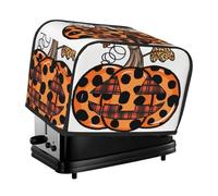 Mexpekil Copertura per tostapane con stampa leopardata a 2 fette di zucca, copertura impermeabile per piccoli elettrodomestici da cucina, antipolvere, protezione per tostapane, forno, regalo da donna