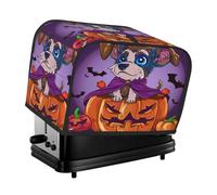Mexpekil Copertura per tostapane con zucca di Halloween divertente, per 2 fette di pane, impermeabile, per cucina, piccolo elettrodomestico, antipolvere, protezione per forno, regalo da donna