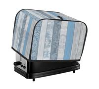Mexpekil Copertura per tostapane in legno blu per tostapane a 2 fette, piccola copertura per macchina del pane da cucina, accessori antipolvere