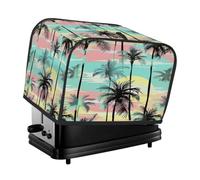 Mexpekil Copertura per tostapane per 4 fette, elegante colorato albero di cocco per il tuo tostapane, facile da pulire, impermeabile, resistente al calore, durevole, essenziale