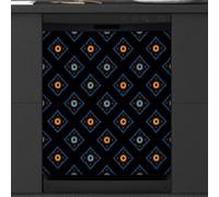 Mexpekil Copri calamita per lavastoviglie con forme geometriche blu e | 58,4 x 66 cm riutilizzabile Lavastoviglie Coperture Decorative Lavastoviglie Pannello Frontale Magnetico Adesivo per