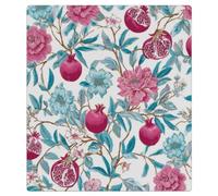 Mexpekil Copri calamita per lavastoviglie rosa melograno verde acqua | Copertura magnetica riutilizzabile per lavastoviglie, pannello frontale decorativo per lavastoviglie