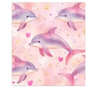Mexpekil Copri calamita per lavastoviglie rosa, stella, cuore, delfini | Copertura magnetica riutilizzabile per lavastoviglie, pannello frontale decorativo per lavastoviglie