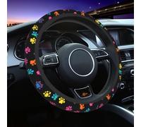 Mexpekil Coprivolante universale con stampa di zampe fluorescenti, antiscivolo, decorativo, adatto alla maggior parte delle auto (38 cm), confezione da 1