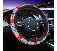 Mexpekil Coprivolanti Colorati con Simpatico Gufo Coprivolanti Universali per Auto Coprivolante Protettivo Antiscivolo Accessori Decorativi per Auto Adatti alla Maggior parte delle Auto (38cm