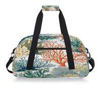 Mexpekil Coral Sea Borsa da palestra da viaggio per ragazze e ragazzi Carry On Pernottamento Weekend Borse Impermeabile Bagaglio a Mano Borsa per Sport Danza Scuola Pratica