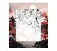 Mexpekil Cornici per foto giapponesi Fuji Moutain Cherry Blossom 25,4 x 25,4 cm, cornice portafoto in legno da parete, collage, decorazione per la casa, regali
