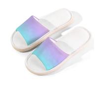 Mexpekil Cotton Candy Ombre Pantofole per donne e uomini, scarpe estive in lino con punta aperta, Multi, 8.5/9 UK Wide