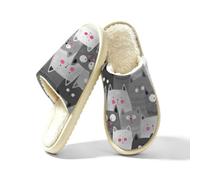 Mexpekil Cute Cats Kitty Pantofole da donna in memory foam scarpe da casa, Multi, 42.5/43 EU