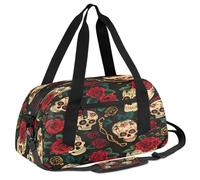 Mexpekil Day of The Dead Skull Rose - Borsone da viaggio per bambini, per ragazzi, ragazze, ragazzi, sport, viaggi, viaggi, viaggi, weekend, danza