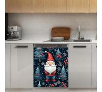 Mexpekil Decorazione per albero di Natale con calamita per lavastoviglie, 53 x 66 cm, adesivo decorativo per lavastoviglie per porta d'ingresso, impermeabile, per pannello elettrodomestico da cucina