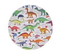 Mexpekil Dinosauri in vari tappetini per mouse con base in gomma antiscivolo, tappetino per mouse da gioco, piccolo tappetino rotondo con bordo cucito, accessori da scrivania per lavorare e giocare da