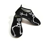 Mexpekil Divertente scheletro umano scheletro danzante scarpe da acqua per le donne uomini ad asciugatura rapida antiscivolo scarpe da acqua a piedi, Divertente scheletro umano che balla, 40/40.5 EU